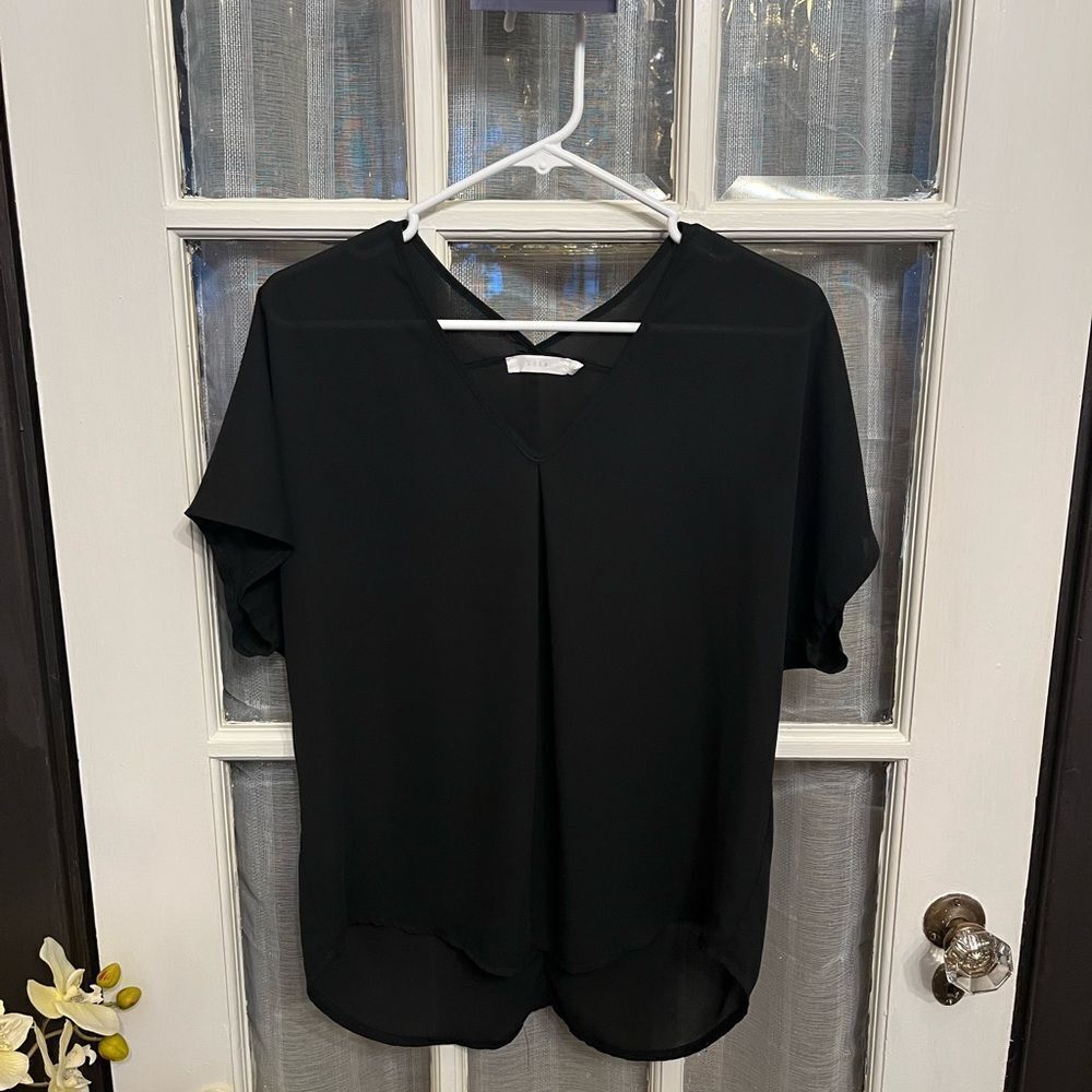 LUSH Sheer Black Top